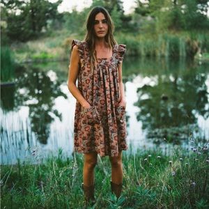 Christy Dawn Bennet dress. Size xs. Plum Flora block print.